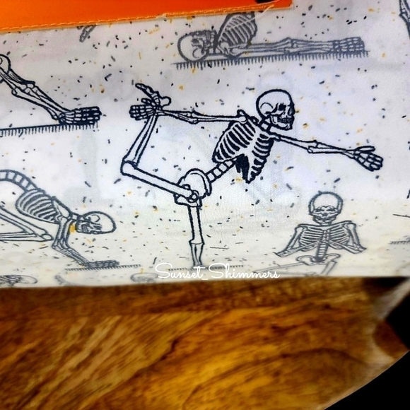 2PC Halloween YOGA POSE Skeleton Standard Pillowcases By Skull & Bones New - Picture 2 of 4
